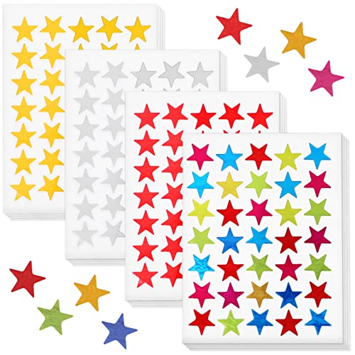 Toddmomy 40 Blätter Sterne Sticker-Set,Kinder Stern Aufkleber Für Kinder Belohnen DIY Scrapbooking Karten Dekoration von Toddmomy