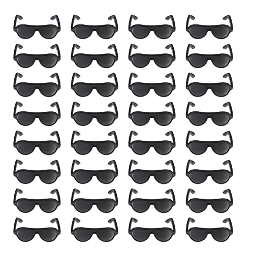 Toddmomy Mini Puppenbrille Mini Sonnenbrille 80pcs Puppe Sonnenbrille Schwarz Mini Brille Puppe Schwarz Sonnenbrille Mini Sonnenbrille zum Basteln Miniatur Puppenhaus Zubehör von Toddmomy