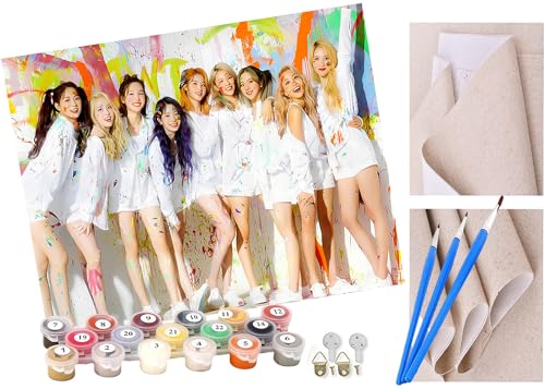 Malen nach Zahlen Erwachsene und Kinder K-Pop-Kindermädchen-Mädchenkunst DIY Ölgemälde Geschenk-Kits vorgedruckte Leinwand Kunst Home Wandkunst Decoration Geschenk von ToeTs