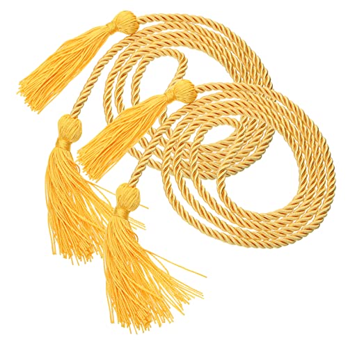 1 Satz Abschluss-ehrenseil Ehrenschnur Für Abschlussstudenten Goldene Ehrenschnüre Ehrenkordel Mit Quasten Graduierung Geflochtene Schnüre Sackleinenband Medaillen Polyester 2st Tofficu von Tofficu