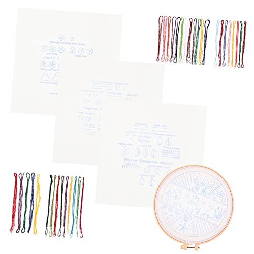 1 Satz Kreuzstich Stickset Für Anfänger Stickset Selber Machen Stickerei-diy-kit Material Zum Sticken Starter-sticksets Stickerei-kits Handstickset Stickrahmen Polyester Tofficu von Tofficu