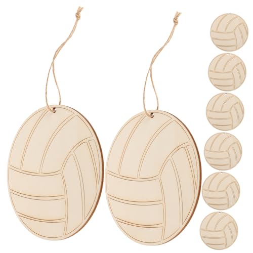 1 Satz Volleyballanhänger Aus Holz Bastelset Das Etikett Dekoration Volleyball-hängeornamente Volleyball-ornamente in Großen Mengen Volleyball-partygeschenke Volleyball-handwerk Tofficu von Tofficu