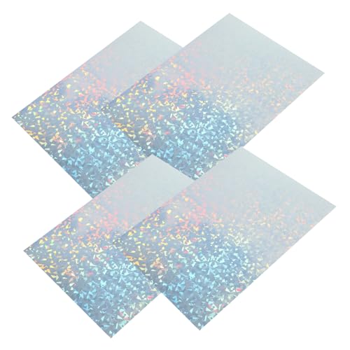 10 Blatt Blatt PVC-Aufkleber bedrucken tragbarer Aufkleberdrucker Etikettendrucker Aufkleberpapier holographic sticker glänzende bedruckbare Papiere holografisches Klebepapier Tofficu von Tofficu