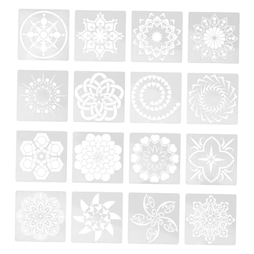 16Stücke Mandala Malerei Schablonen Wiederverwendbare DIY Blumenhohlschablonen für Kunstprojekte für Scrapbooking und Dekoration 16Stücke Mandala Malerei Schablonen Wiederverwendbare DIY Blumenhohlschablonen für Kunstprojekte für Scrapbooking und Dekoration von Tofficu