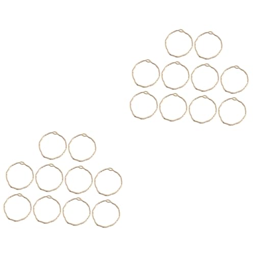 2 Sätze Diy-legierungsmaterial Baumwollseil Baumwollkordel Fäden Biegeringe Für Die Schmuckherstellung Ohrringe Offene Lünetten Anhänger Schmuck Lünetten Charms Golden 10 Stück * 2 Tofficu von Tofficu