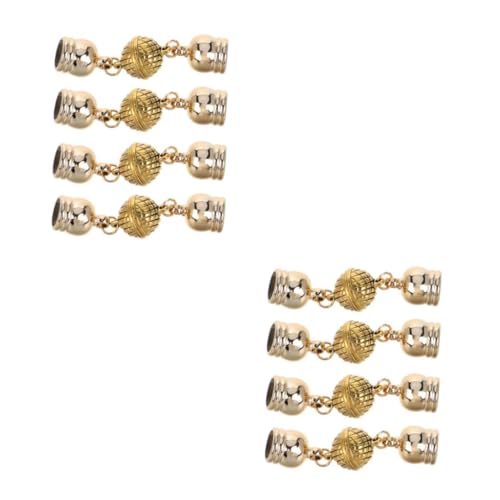 2 Sätze Schmuckzubehör Magnetschnalle Für Schmuck Magnetverschlüsse Für Schmuck Zarter Magnet-halsketten-charm Schmuckverschlüsse Schmuckschnalle Golden Metall 4 Stück * 2 Tofficu von Tofficu