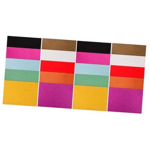 20 Blatt Glitzerpapier Kartonpapier Kraftpapier Pergamentpapier Farbiges Papier Farbiger Karton Buntes Papier Kartenherstellungszubehör Buntes Bastelpapier Scrapbook Tofficu von Tofficu