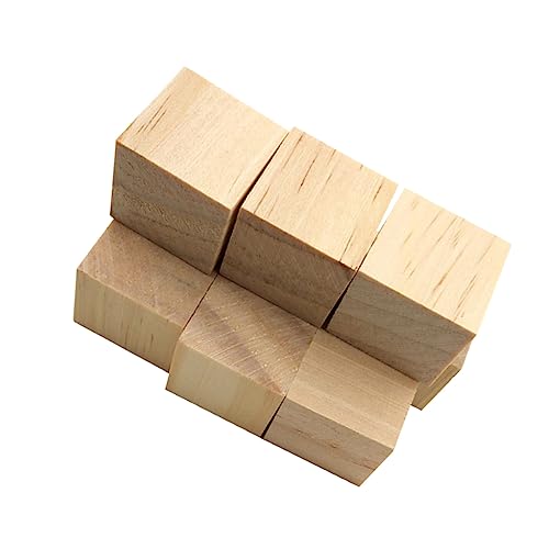 24St Bastelwürfel aus Holz bastelmaterial bastel materialien holzbausatz Holzblöcke holzbauklötze holzdeko quadratischer Holzblock Würfel selber machen kleiner Block Protokoll Tofficu von Tofficu