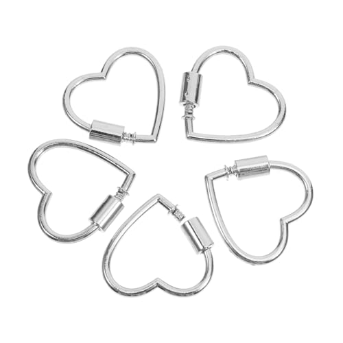 5St Schmuckzubehör Armbinde Schmuckdesign halskette verschluss Schmuckverschluss für Armbänder schlüsselanhanger süßer Karabinerhaken kleiner Karabiner Zinklegierung Silver Tofficu von Tofficu