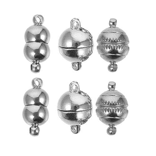 6 Stück Schmuck Link Schnalle Charm Halskette Silber Charm Silber Armreifen Schmuckdraht Schmuckverbinder Verschluss Schmuck DIY Verschluss Schmuck DIY Verbinder Tofficu von Tofficu