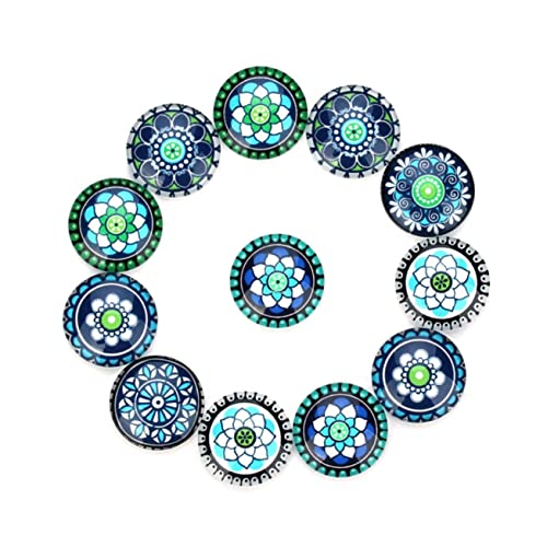 Tofficu 1 20 Stück Edelsteinglas Cabochons Zur Schmuckherstellung Zubehör Zur Schmuckherstellung Druckknopf-anhänger Schmuck Charme Cabochons Blaue Edelsteine Edelsteinpaste Blue von Tofficu