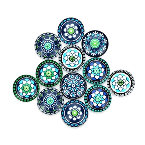 Tofficu 1 20 Stück Patch Mit Blumenmuster Aus Glas Zubehör Zur Schmuckherstellung Blaue Accessoires Schnappschmuck-anhänger Edelsteinschmuck Cabochons Schmuck Charme Glasfleck Blue von Tofficu