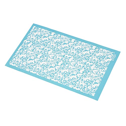 Tofficu 1 Blatt Schablonen Zum Basteln Schablone Zum Malen Wiederverwendbare Schablonen Malvorlagen Backformen Schablonen Seiden Schablonen Zum Malen Blaues Polyester von Tofficu