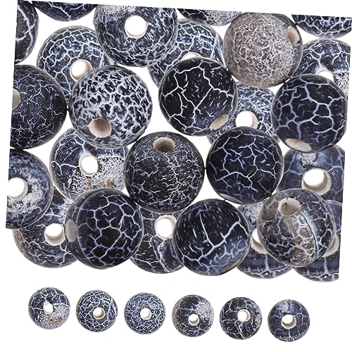 Tofficu 1 Gefrostete Achatperlen Bastelperlen Selber Machen Perlen Perlen Glasperlen Halskette Perlen Achatperlen Selber Machen Lose Diy-perlen Basteln Diy Girlande Perle Stein Achat Black von Tofficu