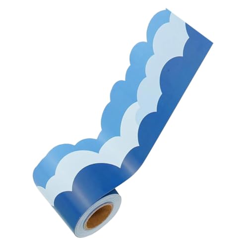 Tofficu 1 Rolle Aufkleber „himmelwolken“. Cloud-pinnwand-randbesatz Gerollter Aufkleber Mit Wolkenrand Gerollter Wolken-randaufkleber Tafelrand Blue Aufkleber Aus Beschichtetem Papier von Tofficu