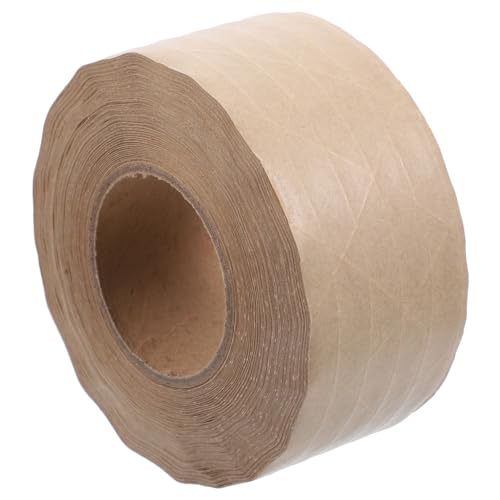 Tofficu 1 Rolle Band schwere Bandverpackung dickes Klebeband gummiert verpackungsmaterial packing tape Umreifen Packband aus Papier Klebeband für Verpackungskartons Kraftpapier Light Brown von Tofficu