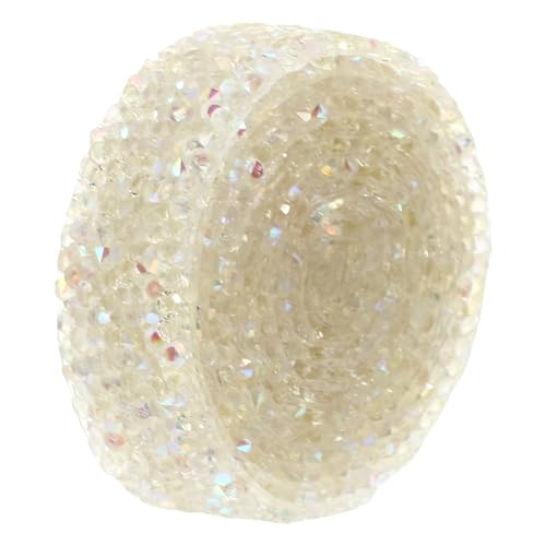 Tofficu 1 Rolle Bohrstange Strass Aufkleber Selber Machen Funkelnder Diy-gürtel Diamant-bling-band Bling Dekor Diamantband Bastelmaterial Aufkleber Für Auto Kuchendekorationen Harz Beige von Tofficu