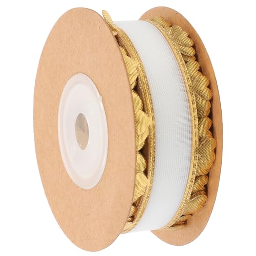 Tofficu 1 Rolle Herzförmiges Spitzenband Gestaltetes Geschenkband Prägeband Mit Herzen Verschleißfestes Geschenkband Herzband Aus Organza Geschenkschleifen Bänder Golden Polyester von Tofficu