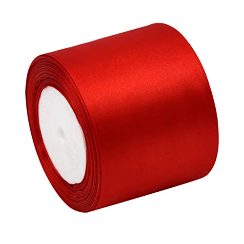 Tofficu 1 Rolle einseitiges Band ribbon bandfeile Partyzubehör bastelzeug wedding decoration car decoration dekoration wrapping dekoringe Schleifenband decorum breites großes Band rot von Tofficu