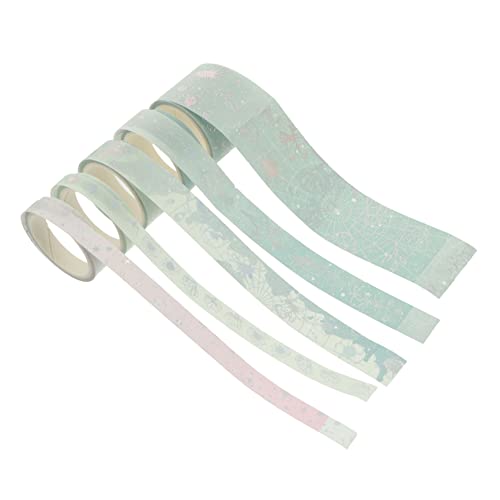 Tofficu 1 Rollen Handbuch und Klebeband japanisches Dekor Washi-Klebeband Papier Klebeband the washi tape japanpapier dekoratives Washi-Tape bedruckte Klebebänder Japanisches Papier Green von Tofficu