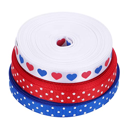 Tofficu 1 Satz Band Zum Unabhängigkeitstag Geschenkband Seidenband Geschenkdekorationen Weißes Band Bänder Zum Basteln Kuchenverpackungsbänder Blumenstrauß-verpackungsbänder Polyester 3st von Tofficu