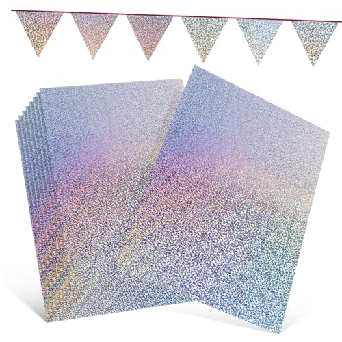 Tofficu 1 Satz - Bastelpapier Weiße Karten Farbiges Papier Sternstreifen Aus Papier Bastelmaterial Kreativpapier Glitzerpapier Zum Basteln Farbiger Karton Papierstau 10 Blatt von Tofficu