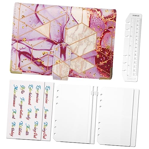 Tofficu 1 Satz Binder Hauptbuch Geldbörse a5 Budgetorganisator Geldbeutel Geldorganisator für Bargeld familienorganizer home organizer haushaltsplan Budget-Notizblock Geldplaner Binder PVC von Tofficu