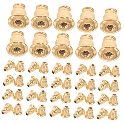 Tofficu 1 Satz Bolzenstecker Ohrring-Clips Profi-ohrbügel Ohrringhalter Ohrringverschlüsse Aus Weißgold Ohrhaken Ohrring-Organizer Schwere Ohrring-stützrücken Golden Rostfreier Stahl 100st von Tofficu