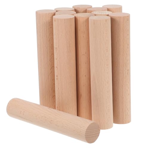 Tofficu 1 Satz Buchenholz Hartholzdübel Dübel Zum Basteln Französisches Nudelholz Holzstäbe Mini-nudelholz Musiksticks Für Dübel Aus Holz Runder Holzstab Rundholz Beige 12st von Tofficu