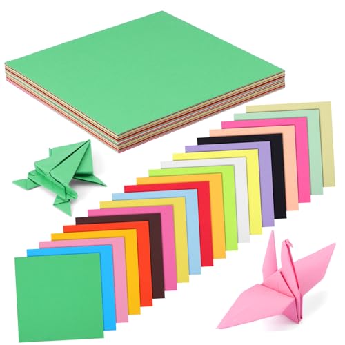 Tofficu 1 Satz Buntes Origami Farbiges Kartonpapier Quadratisches Papier Origami-papier in Verschiedenen Farben Bunte Origami-papiere Papierhandwerk Buntes Papier Zellstoff 200st von Tofficu