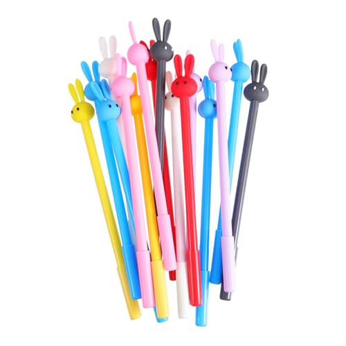 Tofficu 1 Satz Cartoon-kaninchen-stift Kugelschreiber Füller Tintenstifte Für Das Büro Tintenroller Kawaii Stationery Cute Stationary Bezaubernde Gelstifte Kreative Gelstifte Plastik 16st von Tofficu