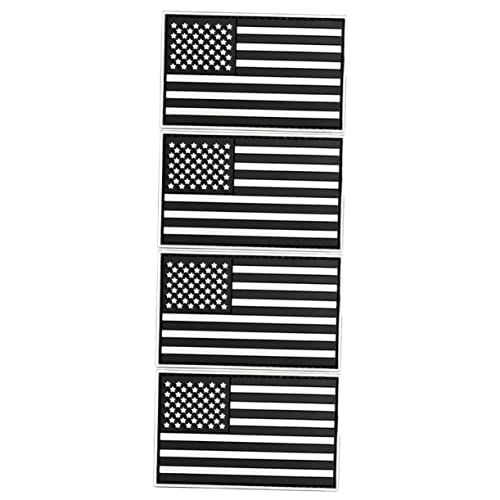 Tofficu 1 Satz Der Amerikanischen Flagge Bastelzubehör Zum Nähen Diy-reparatur-patches Patches Mit Amerikanischer Flagge Reparaturflicken Für Kleidung Armbinde Black Nylon 4 Stück von Tofficu