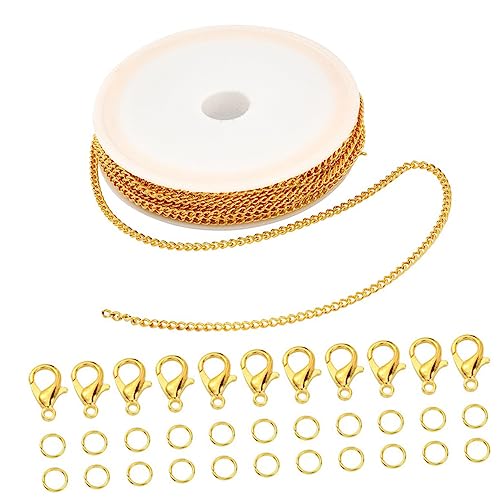 Tofficu 1 Satz Diy Schmuckherstellung Ketten mit Drahtverschluss Karabiner und Offenen Ringen für Armbänder und Mehr Leicht Langlebig Glänzende Oberfläche für Vielseitige Kreationen Tofficu 1 Satz Diy Schmuckherstellung Ketten mit Drahtverschluss Karabiner und Offenen Ringen für Armbänder und Mehr Leicht Langlebig Glänzende Oberfläche für Vielseitige Kreationen von Tofficu