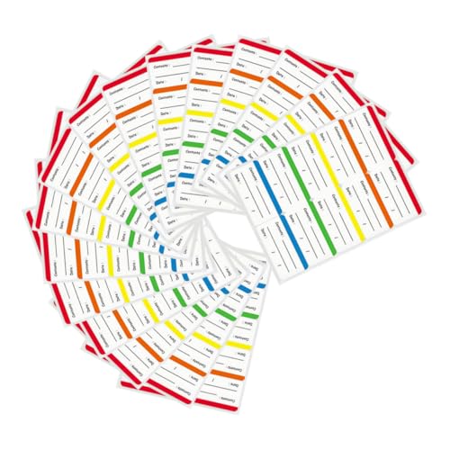 Tofficu 1 Satz Etiketten Zur Aufbewahrung Von Lebensmitteln Abnehmbares Gefrierfachetikett Datumsetikett Für Lebensmittel Namensetiketten Für Termine Kupferstichaufkleber 300st von Tofficu