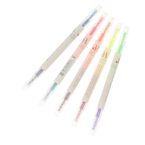 Tofficu 1 Satz Fetter Markierungsstift Textmarker Stiftmarker Aquarellstift Tragbarer Marker Fluoreszierender Stift Tragbarer Markierungsstift Farbige Markierung Plastik Colorful 5st von Tofficu