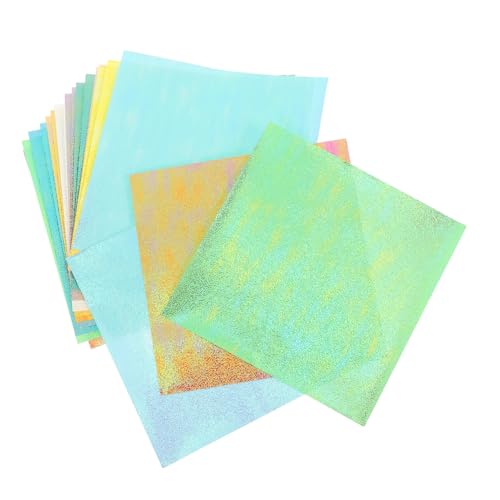 Tofficu 1 Satz Glitzerndes Handgemachtes Origami Perlmutt Origami Papier DIY Origami Papier Strukturiertes Origami Papier DIY Handwerk Origami Papier Farbiges Konstruktionspapier 20 Blatt von Tofficu