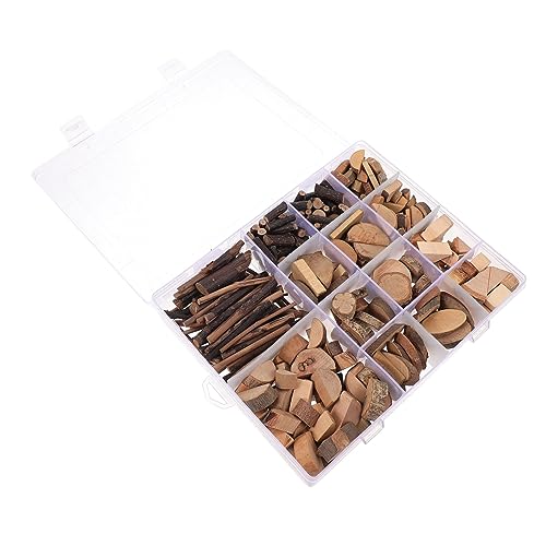 Tofficu 1 Satz Hackschnitzel-Set trockener Ast basteln für kinder Minidisc arts and crafts for für kinder holzscheiben DIY liefert holzbausteine ​​selber machen Brown von Tofficu