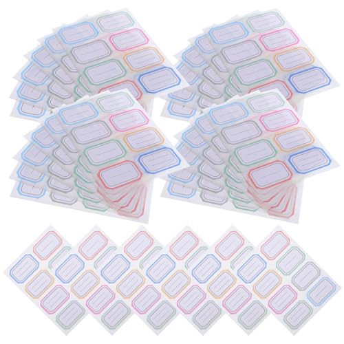 Tofficu 1 Satz Handgeschriebener Etikettenaufkleber Liniertes Etikett Klebrig Leere Aufkleberetiketten Klebstoff Klebesticker Stickers Aufkleber Label-tag Etiketten Leer Colorful 288 Stk von Tofficu