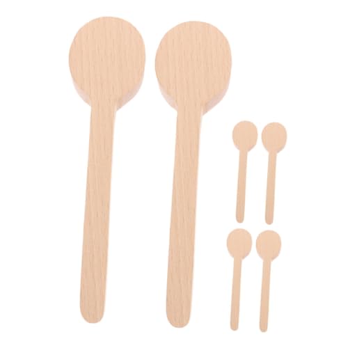 Tofficu 1 Satz Holzlöffel Holzschnitzerei Holz Holzschnitzschaufel Holzschnitzerei-rohlinge Schnitzlöffel Selber Machen Schnitzlöffel Materialien Löffel Schnitzen Diy-versorgung Beige 6st von Tofficu