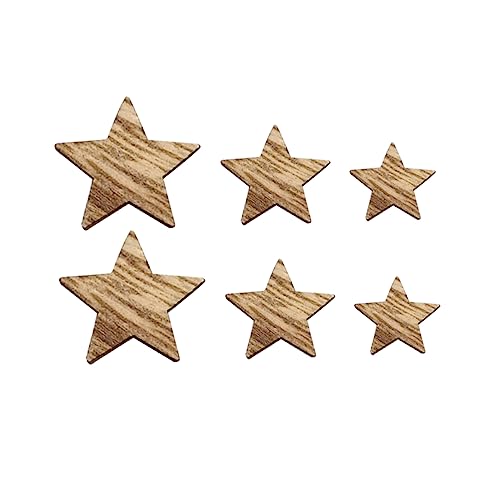 Tofficu 1 Satz Holzstern Dekoration Weihnachten Weihnchtsdeko Wand Polsterung Hochzeitdeko Wand Dekorative Flecken Jupiter-ornament Holzschmuck Selber Machen Holzscheiben Hölzern 200st von Tofficu