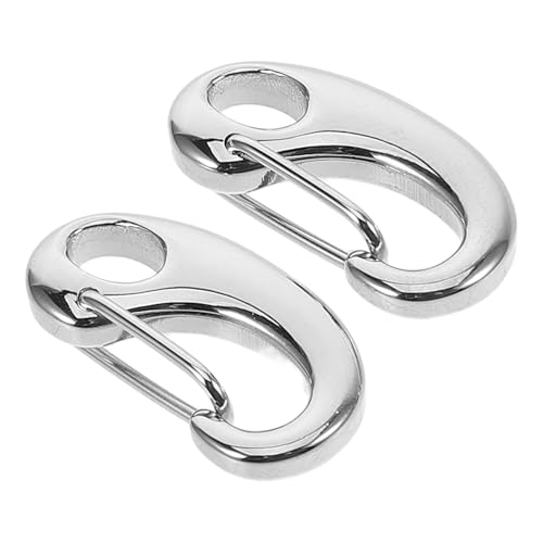 Tofficu 1 Satz Hummerschere Haustierclips Karabinerverschlüsse Meereskarabiner Karabiner Aus Edelstahl in Marinequalität Halskettenkette Karabinerverschluss Rostfreier Stahl Silver 2st von Tofficu