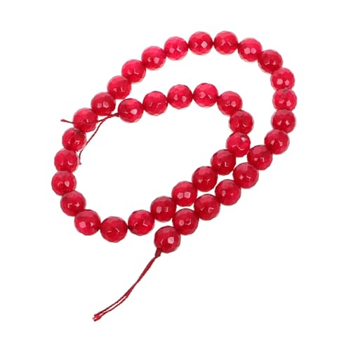 Tofficu 1 Satz Karneol Lose Perlen Edelsteine ​​Rote Perlen Rote Armband Perlen Rondell Perlen Facettierte Handwerk Perlen Facettierte Rondell Perle Spacer Rondell Perlen Rote 36 Stück von Tofficu