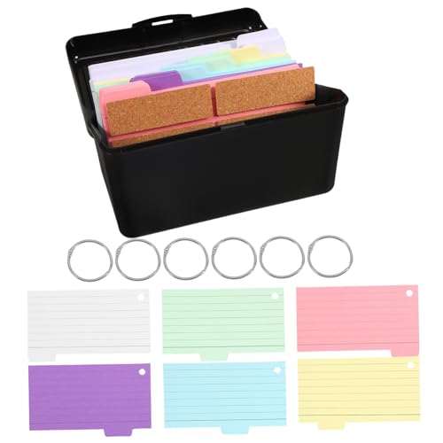 Tofficu 1 Satz Karteikartenhalter-Set Etikettennotizen Teller Palette Flash-Karten-Organizer platzsparende aufbewahrung kartenaufbewahrung Notizkartenetui Tab-Karteikarten Plastikpapier von Tofficu