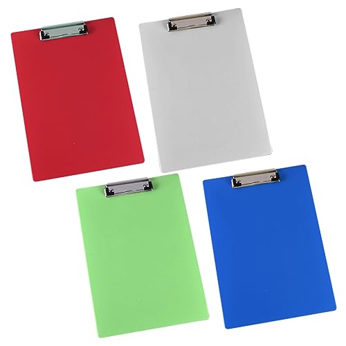 Tofficu 1 Satz Klemmbrett-clip Write Board Papierklammer Dokumenten-clip Schreibbrett-set Cartape Tragbares Klemmbrett Büroklammer Büro-klemmbrett Praktisches Akten-klemmbrett Pp 4 Stück von Tofficu