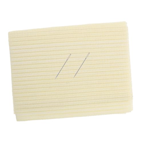 Tofficu 1 Satz Kreuzstichmaterial Stickerei Aida-Tuch Maschen nähen Sticktuch zum Nähen Textilien Handwerksmaterial tapeziertisch Kreuzstich-Gittertuch Sticktücher Stickzubehör Stoff Beige von Tofficu