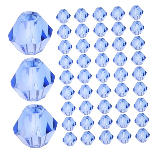 Tofficu 1 Satz Kristallperlen Schmuck Diy Perlen Abstandshalter Lose Perlen Facettierte Lose Perlen Raumperlen Runde Rondellperlen Armband Diy Perlen Strass-abstandsperlen Blue Glas von Tofficu