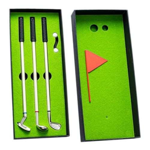 Tofficu 1 Satz Kugelschreiber Golfkoffer Golfspiele Golf-scorecard-inhaber Desktop-golfstifte Lustiges Golfgeschenk Vatertagsgolf Personalisierte Golf-tees Golf-übungsnetz Golfen Metall von Tofficu