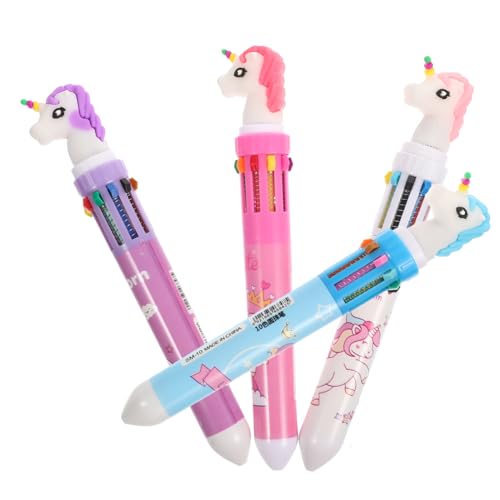 Tofficu 1 Satz Kugelschreiber Schreibutensilien Schreibkladde Ballpoint Pen Zeichenstifte Bleistifte Stifte Mit Feiner Spitze Liefert Zarter Mehrfarbiger Stift Abs Colorful 4 Stück von Tofficu