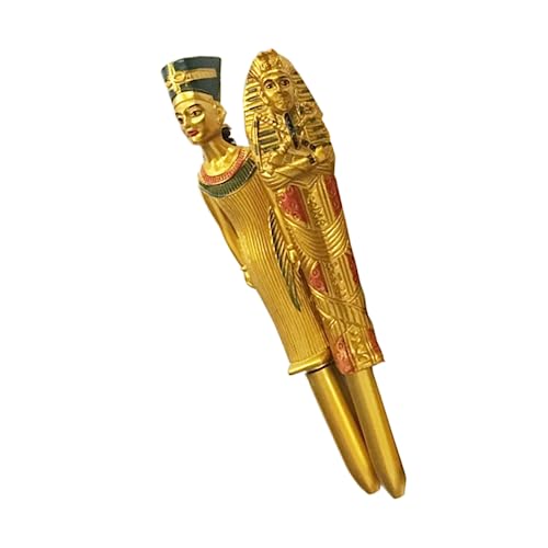 Tofficu 1 Satz Kugelschreiber Zinn Textmarker Luxus -kugelschreiber Pharaoh Ballpoint Pen Egypt Figurine Collection Ägypten Mann Stift Ägyptische Figurensammlung Plastik 2 Stück von Tofficu