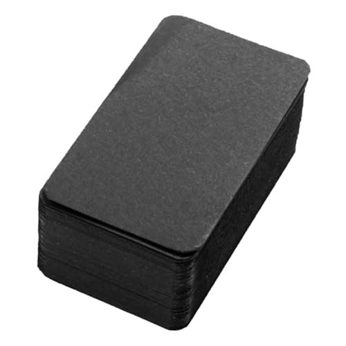 Tofficu 1 Satz Leeres Kartenmaterial Schwarze Notizkarten Leere Spielkarte Mini-lernkarten Leere Visitenkarte Mini-karteikarten Einladungskarte Mini-blankokarten Black Papier 100st von Tofficu